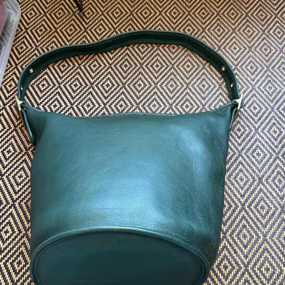 Vintage Coach xl duffle sac 9085 BOTTLE GREEN - Picture 5 of 12